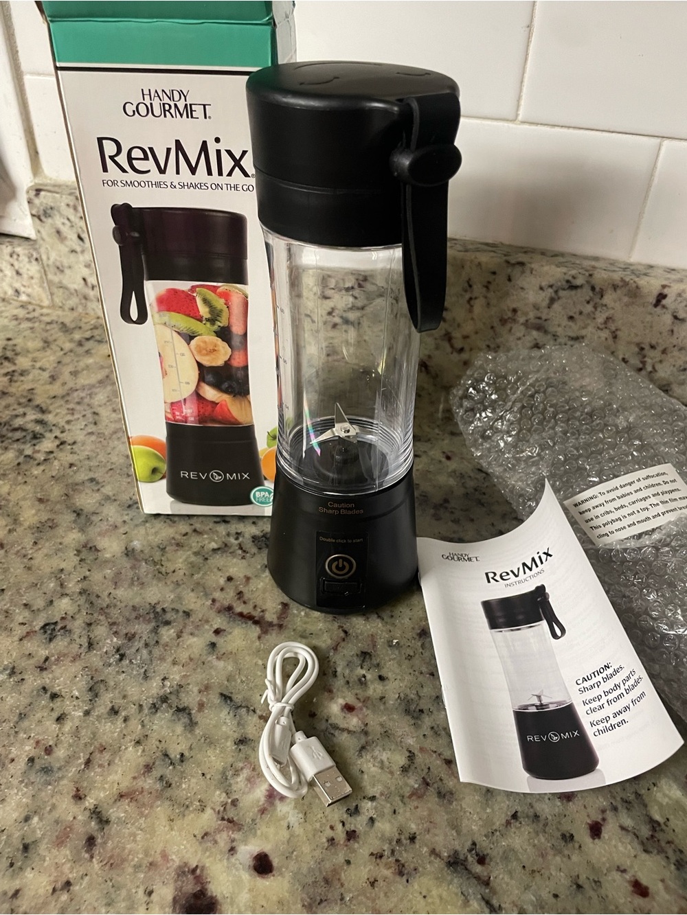 RevMix Personal Blender electric on the go work gift smoothie maker drink